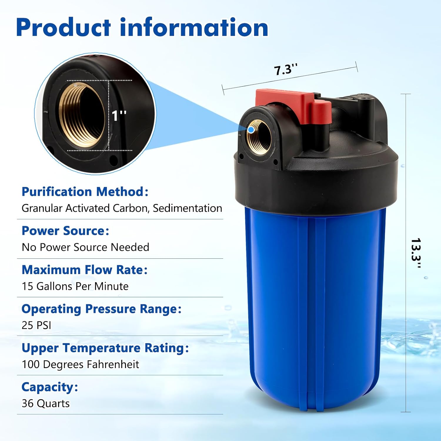 Waterdrop G5P500AアルカリミネラルpH+逆浸透式浄水器、NSF/ANSI 372